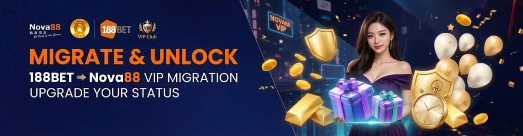 Nova88 VIP migration banner for IBCBET Maxbet members